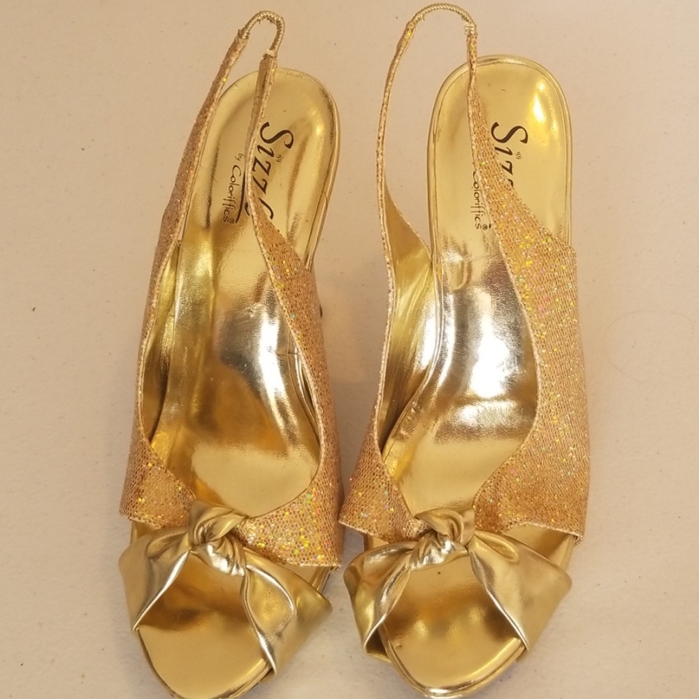 Gold sequin 1/2" platform